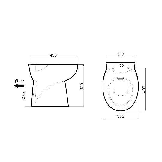 Sani Broyeur Français WC Broyeur Aquacompact Silence Double
